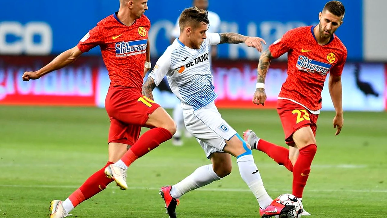 FCSB se impune fără probleme în Bănie și revine în fruntea clasamentului. „Dublă” Dennis Man