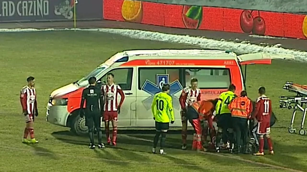 Accidentare HORROR, în Sepsi – CFR Cluj! Ce fotbalist a părăsit terenul cu ambulanța