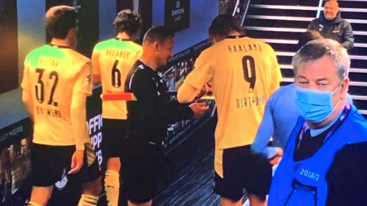 Sumă impresionantă oferită pe cartonașele semnate de Haaland arbitrului Șovre!