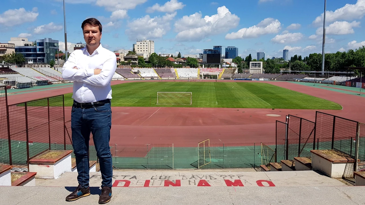 INTERVIU EXCLUSIV. Ionuț Popa, președintele CS Dinamo: „Am fi cel mai tare club: cobori din metrou și ai tot”. Planurile „câinilor”, cum o să arate noul stadion!