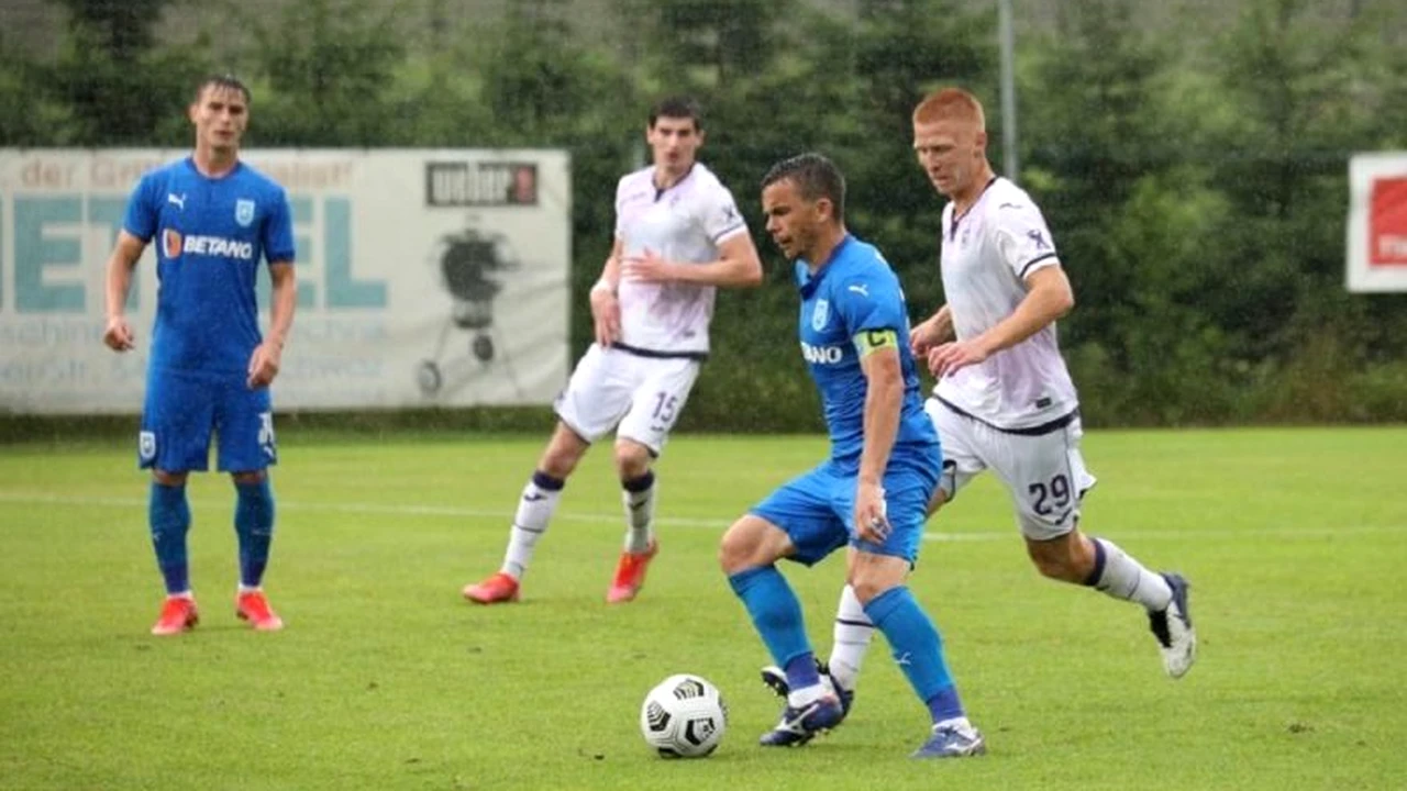 Patru goluri în ultimul amical al Universității Craiova. Oltenii au fost conduși pe tabelă, însă au revenit spectaculos