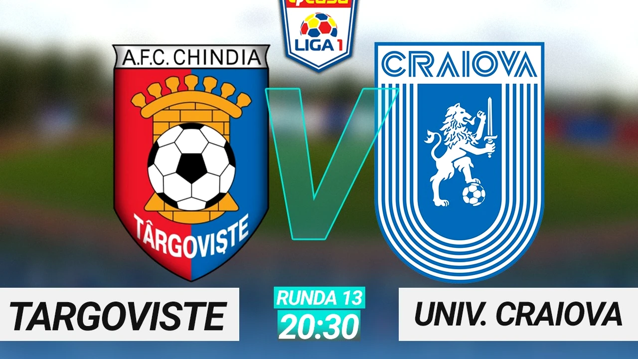 Chindia Târgoviște – Universitatea Craiova 0-1. Laurențiu Reghecampf urcă pe locul 2, după a patra victorie consecutivă