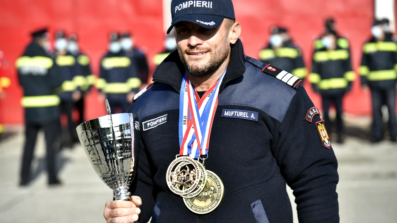Un pompier român a ajuns campion mondial de culturism! Cum arată „pachetul de mușchi”, Albert Mufturel