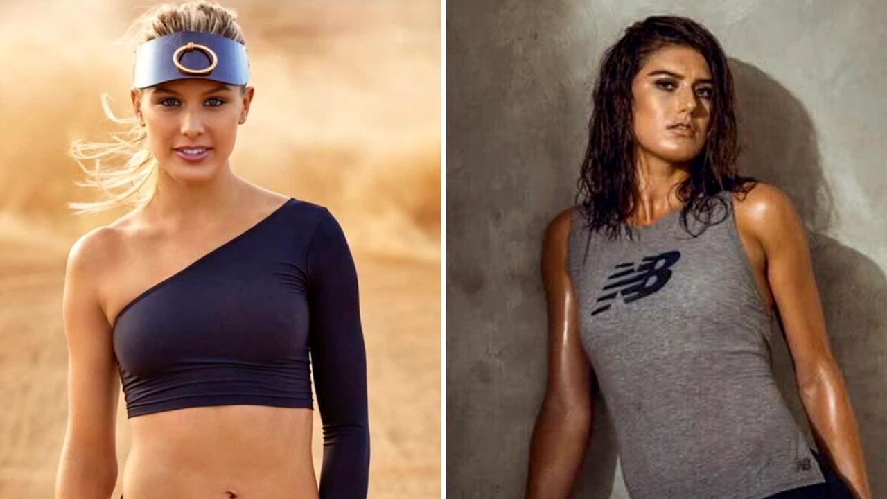 FOTO: Pozele ”incendiare” cu Sorana Cîrstea și Eugenie Bouchard, care au aprins imaginația fanilor din întreaga lume