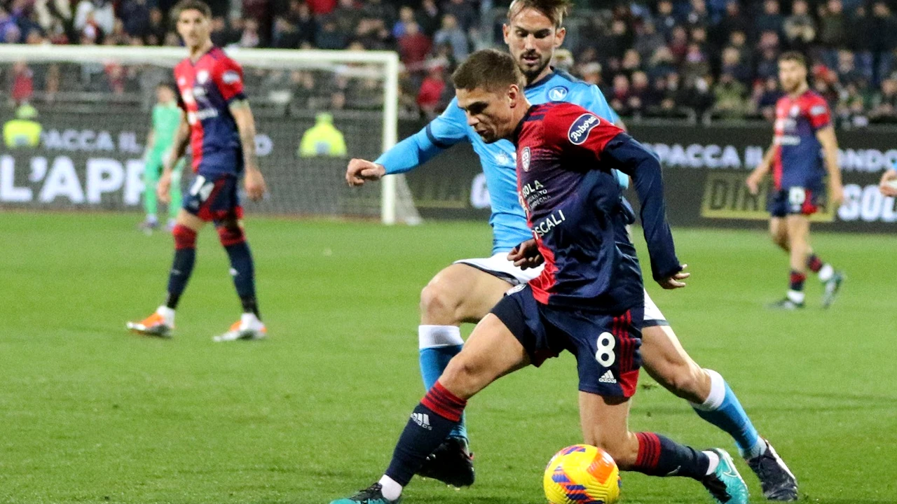Ce notă a primit Răzvan Marin după ce Cagliari a remizat cu Napoli. Românul, între cei mai buni de pe teren