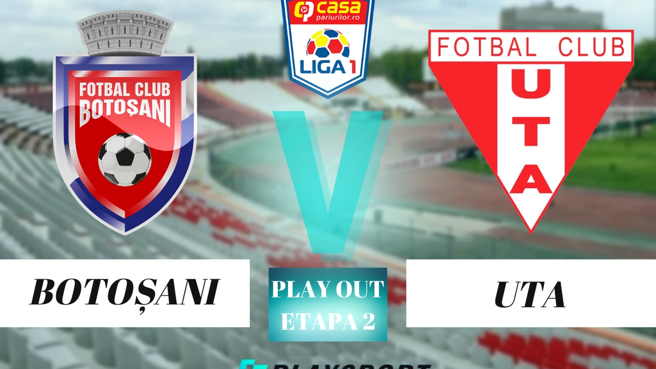 LIVE SCORE Botoșani – UTA, 1-0. Arădenii pierd prima finală din play-out