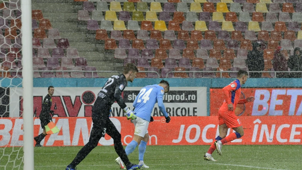 FOTO. Ștefan Târnovanu, paradă senzațională! Înlocuitorul gafeurului Andrei Vlad a salvat FCSB într-un final incendiar cu Voluntari