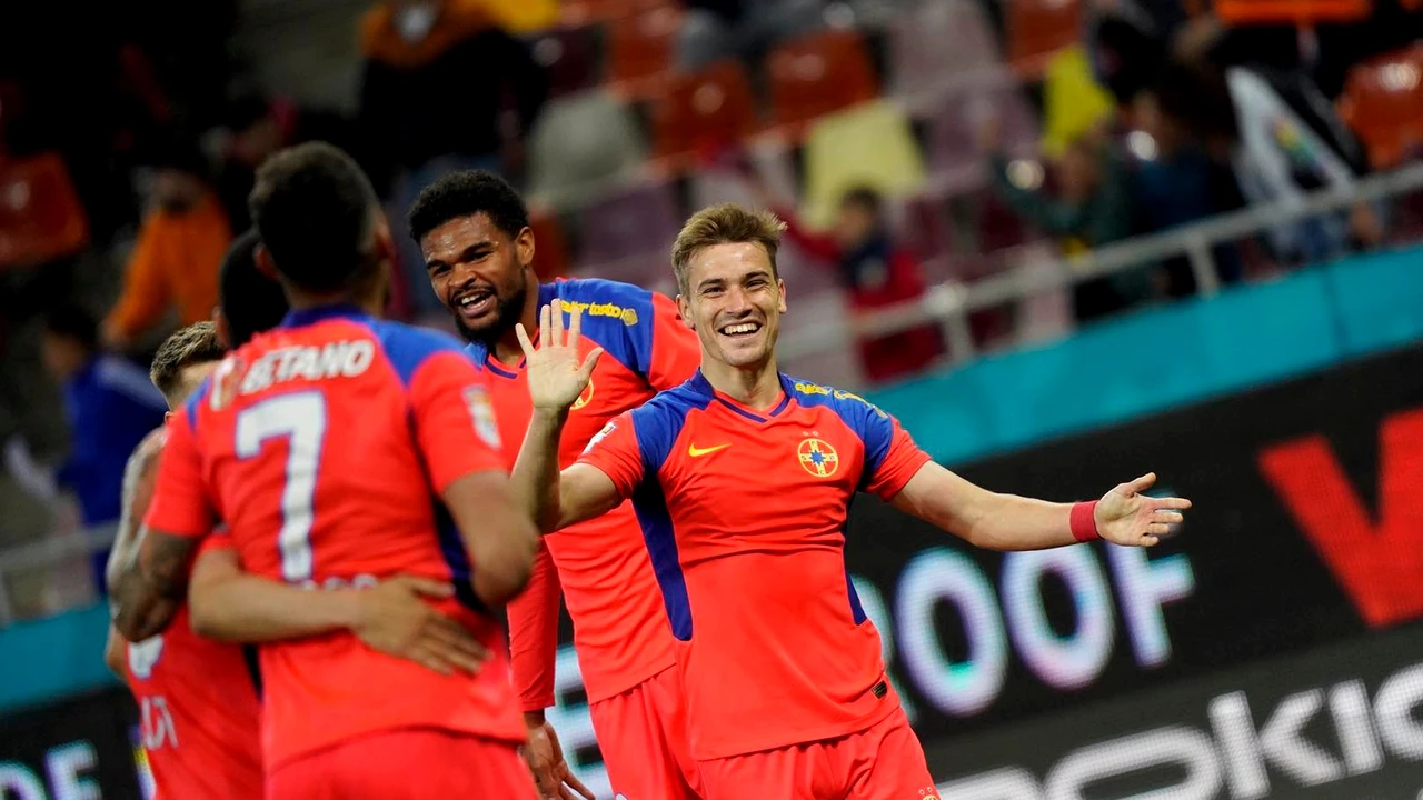 FOTO exclusiv. Imaginile victoriei care o menține pe FCSB în cursa pentru titlu. Roș-albaștrii au spulberat-o pe FC Argeș cu 4-0