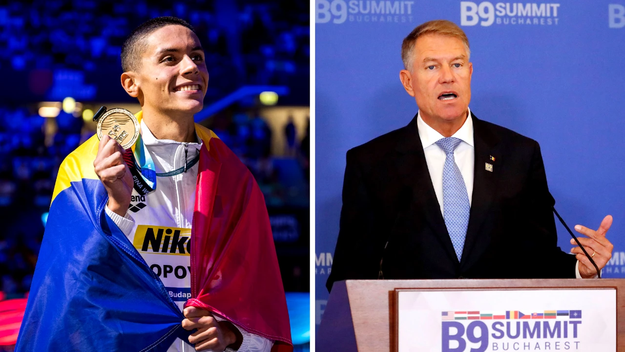 Gestul neașteptat al lui Klaus Iohannis față de David Popovici. Ce i-a trimis președintele României dublului campion mondial
