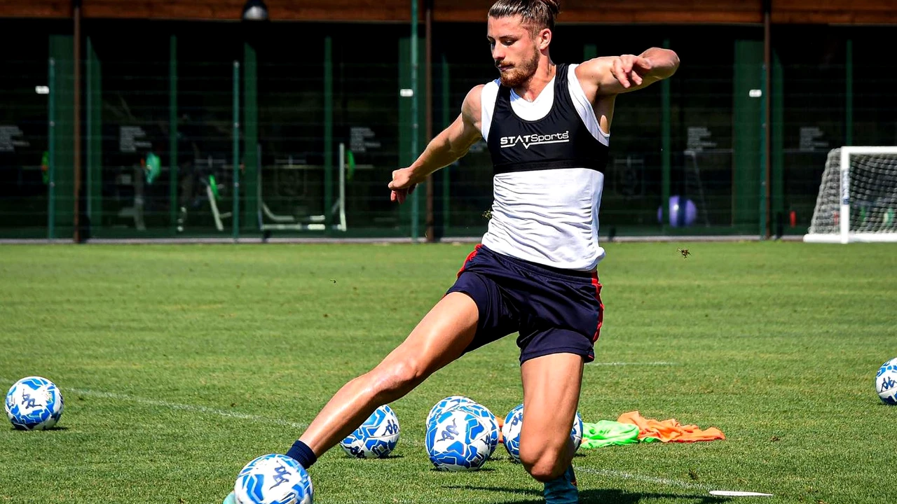 FOTO. Primele imagini cu Radu Drăgușin la Genoa! A avut parte de o prezentare specială, apoi a mers direct la antrenament