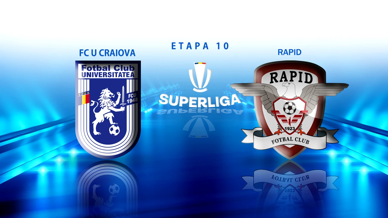 FCU Craiova – Rapid 1-0. Victorie mare pentru olteni, care urcă pe loc de play-off. Giuleștenii continuă perioada de coșmar cu echipa lui Mititelu