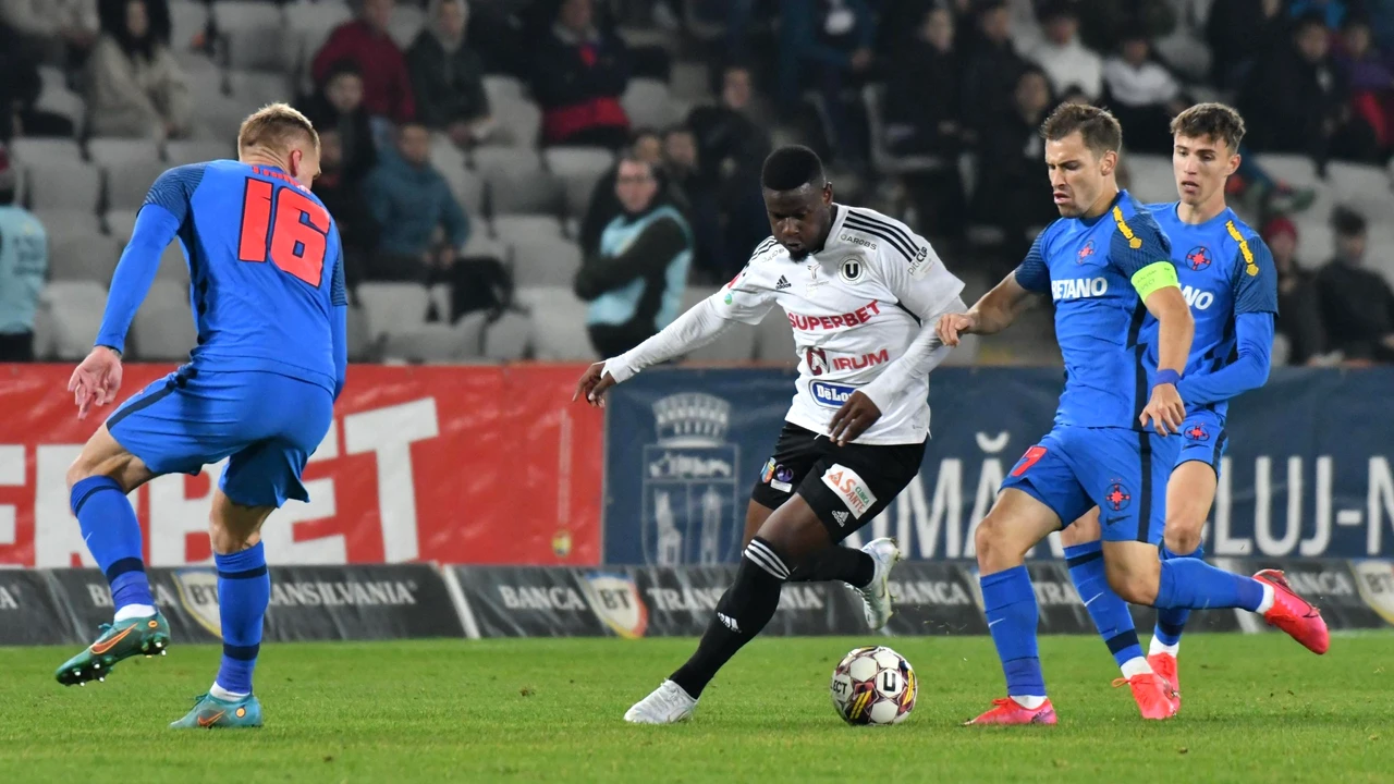 FOTO | U Cluj – FCSB 2-1. „Șepcile roșii” ies din zona periculoasă a clasamentului. Vicecampioana, răpusă după greșeli individuale uriașe