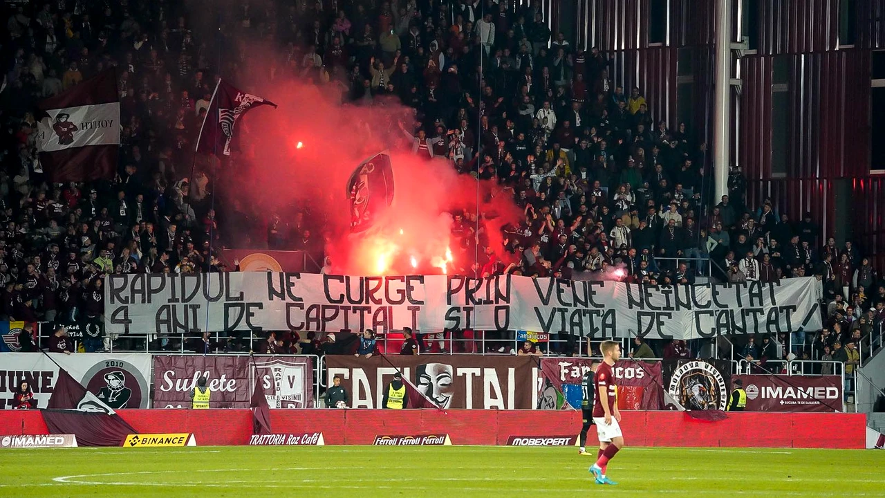 VIDEO. Scene ireale în Giulești. Suporterii și-au vărsat nervii pe comentatori: „Stelistule!”. Firma de pază, absentă