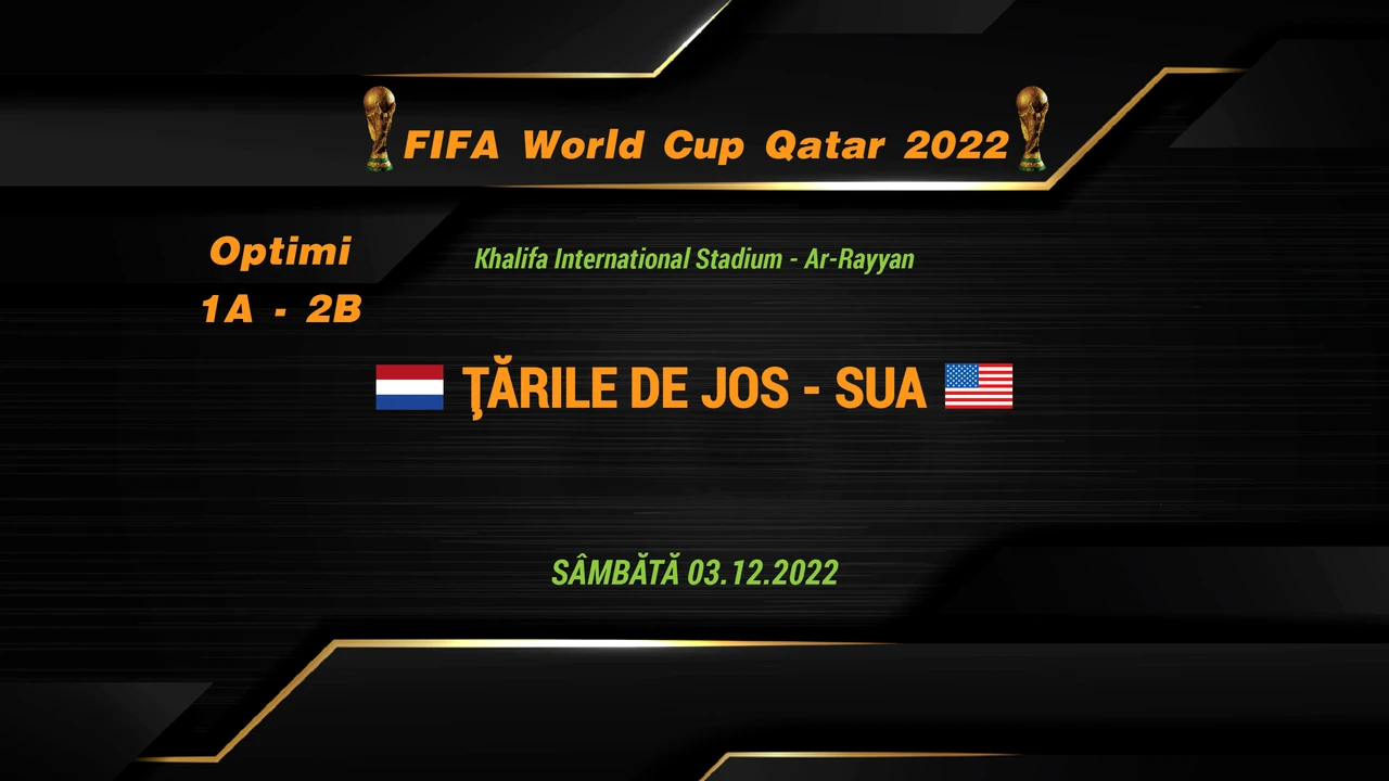 Țările de Jos – SUA 3-1. „Portocala mecanică” este prima echipă calificată în sferturile de finală ale Cupei Mondiale. Denzel Dumfries, eroul lui van Gaal