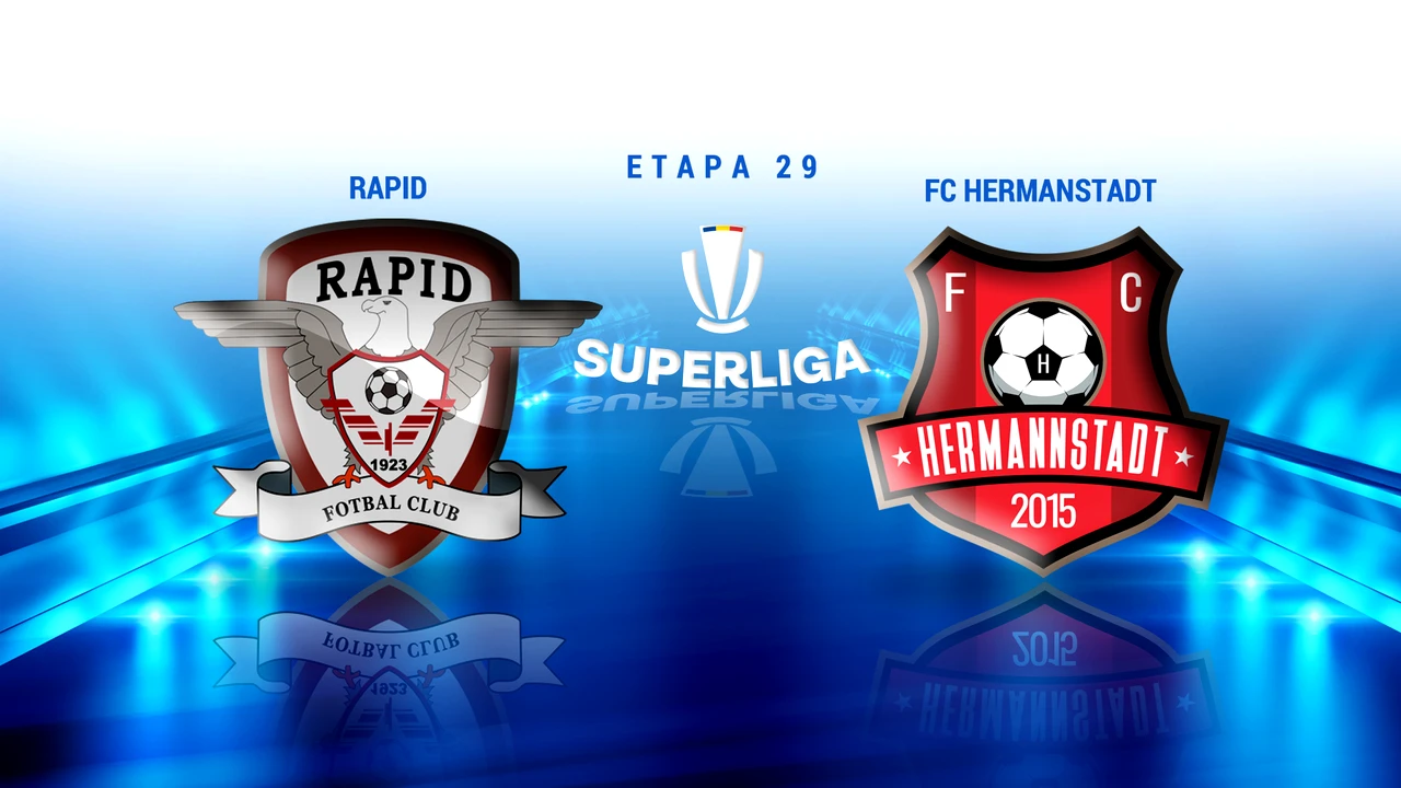 Rapid – Hermannstadt 0-1. Rapidiştii pierd după ce Dugandzic ratează un penalty în prelungiri