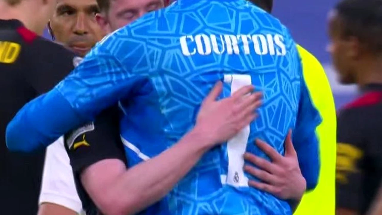 Momentul serii în Champions League. Cum au fost surprinsi Kevin de Bruyne și Courtois după semifinala de la Madrid. Portarul i-ar fi furat iubita mijlocașului