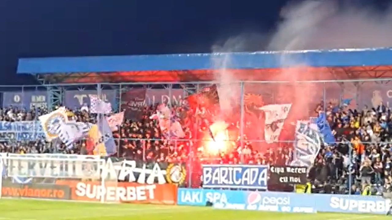 Show pirotehnic la Ovidiu. Atmosferă de finală la Farul – FCSB. VIDEO