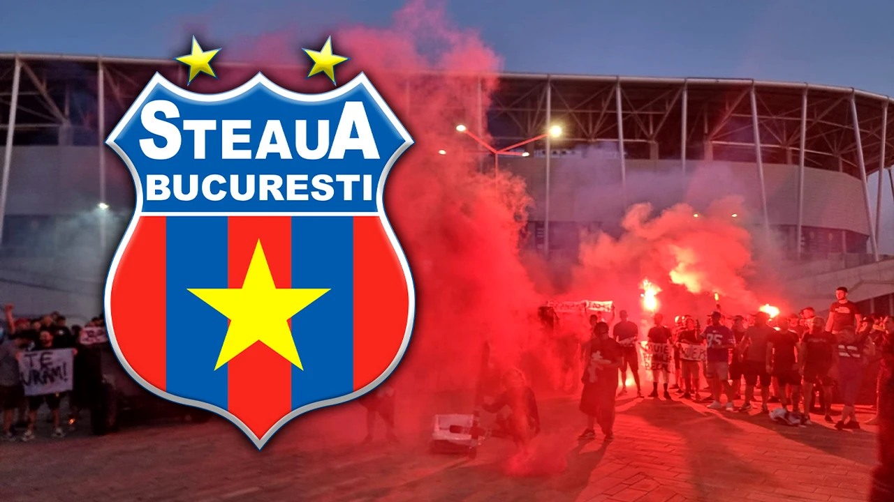 Protest macabru al fanilor de la CSA Steaua după ce FCSB e tot mai aproape de revenirea în Ghencea. Foto