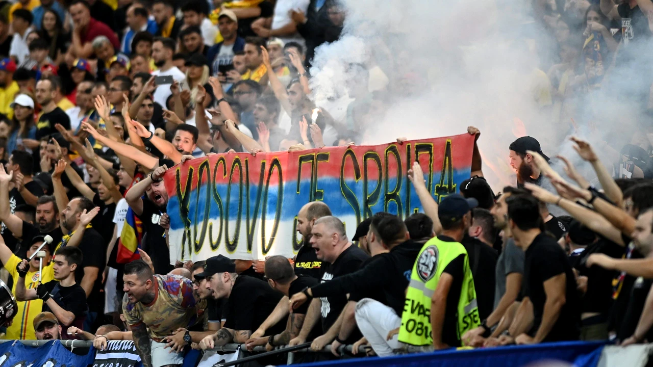 UEFA a cerut, FRF s-a opus. Cum s-a finalizat scandalul rușinos de pe Arena Națională, declanșat de bannerul ”Kosovo e Serbia”. Galerie Foto