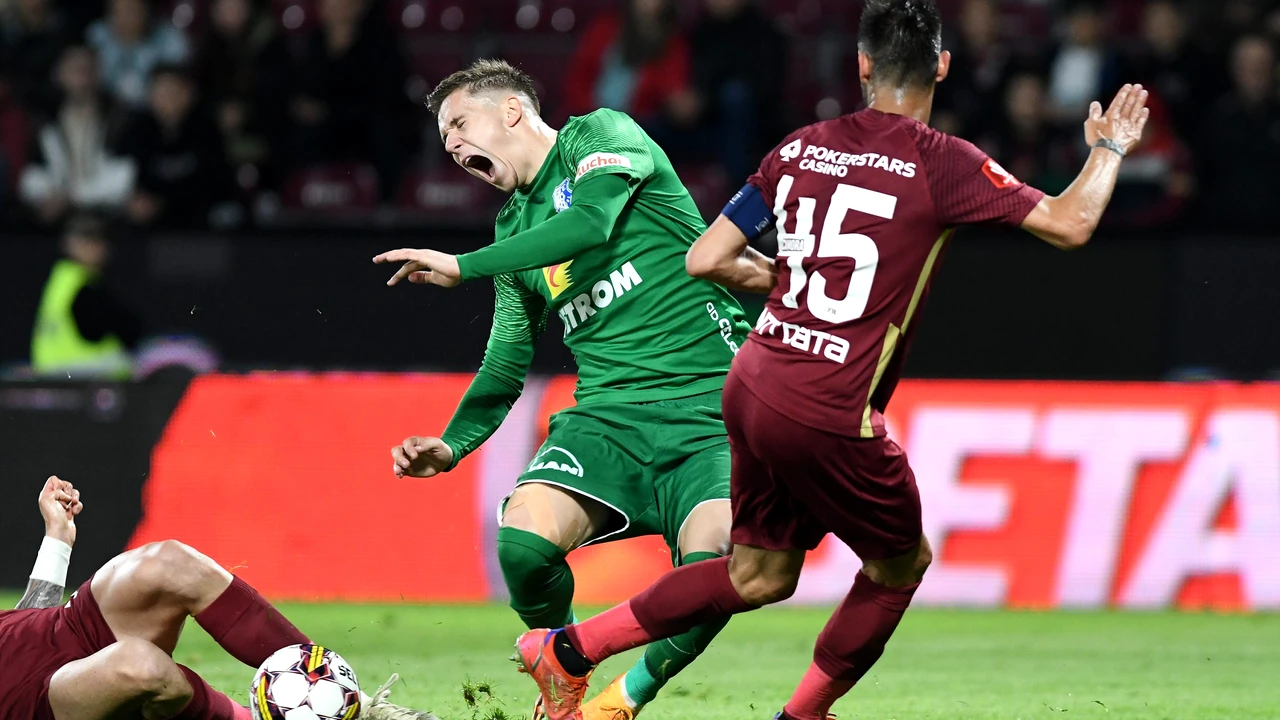 CFR – Farul 3-1. Campioana cedează în Gruia în faţa fostei campioane. Muhar a rezolvat meciul cu o dublă. Clujenii suflă în spatele liderului FCSB. AICI ai clasamentul