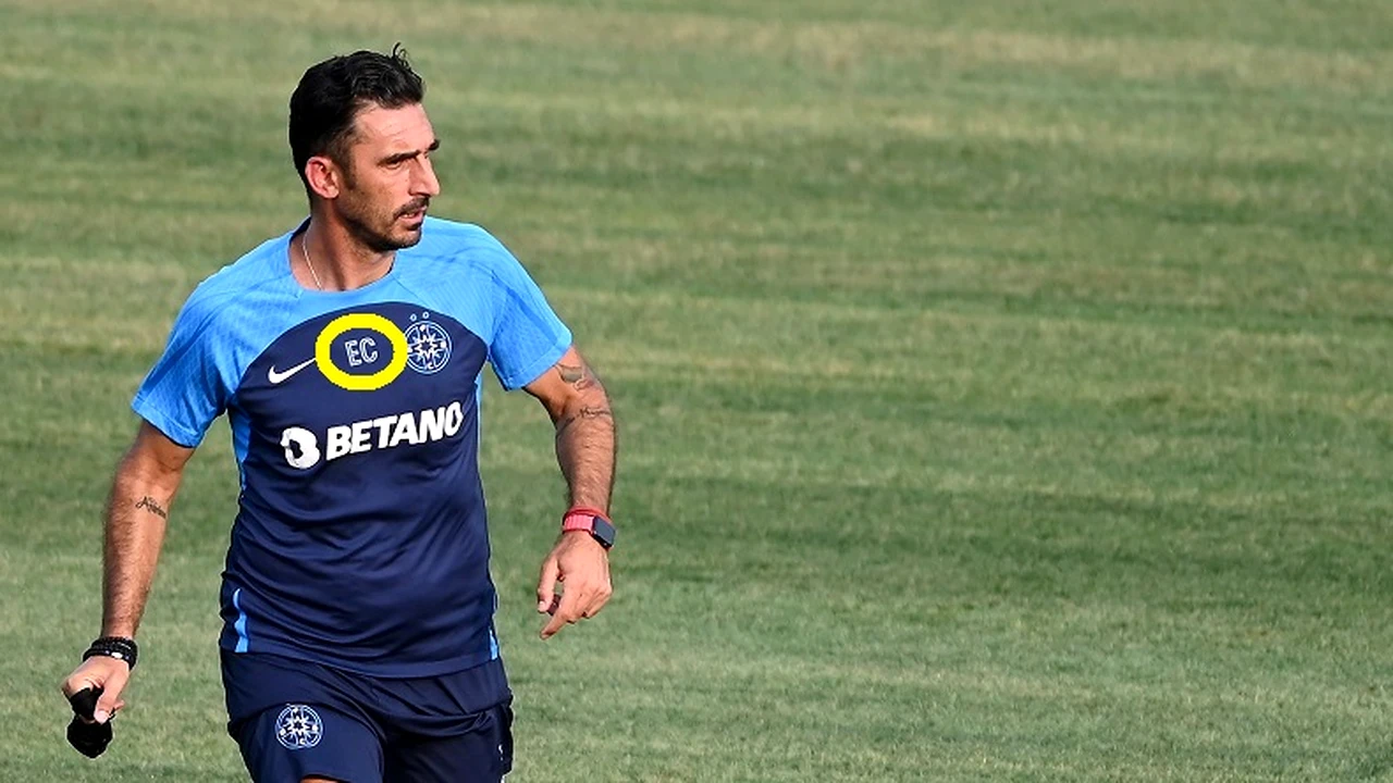 ”Mă uitam la Charalambous, scria pe bluză E.C.”. Antrenorul FCSB-ului, ironizat de un fost jucător de-al roș-albaștrilor: ”Asta înseamnă”
