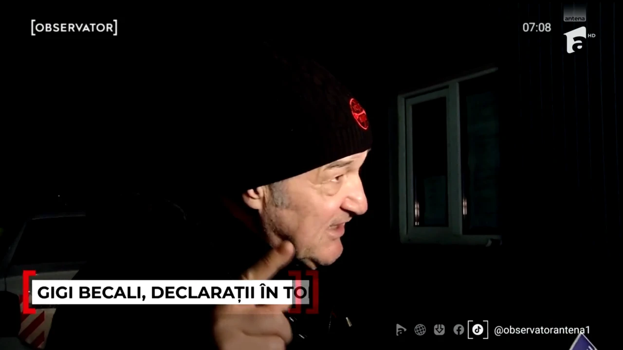 Gigi Becali, show total la poliție în toiul nopții: a anunțat ce condiție i-a pus șoferului care l-a făcut să intre cu mașina în șanț pentru a nu-i face plângere penală