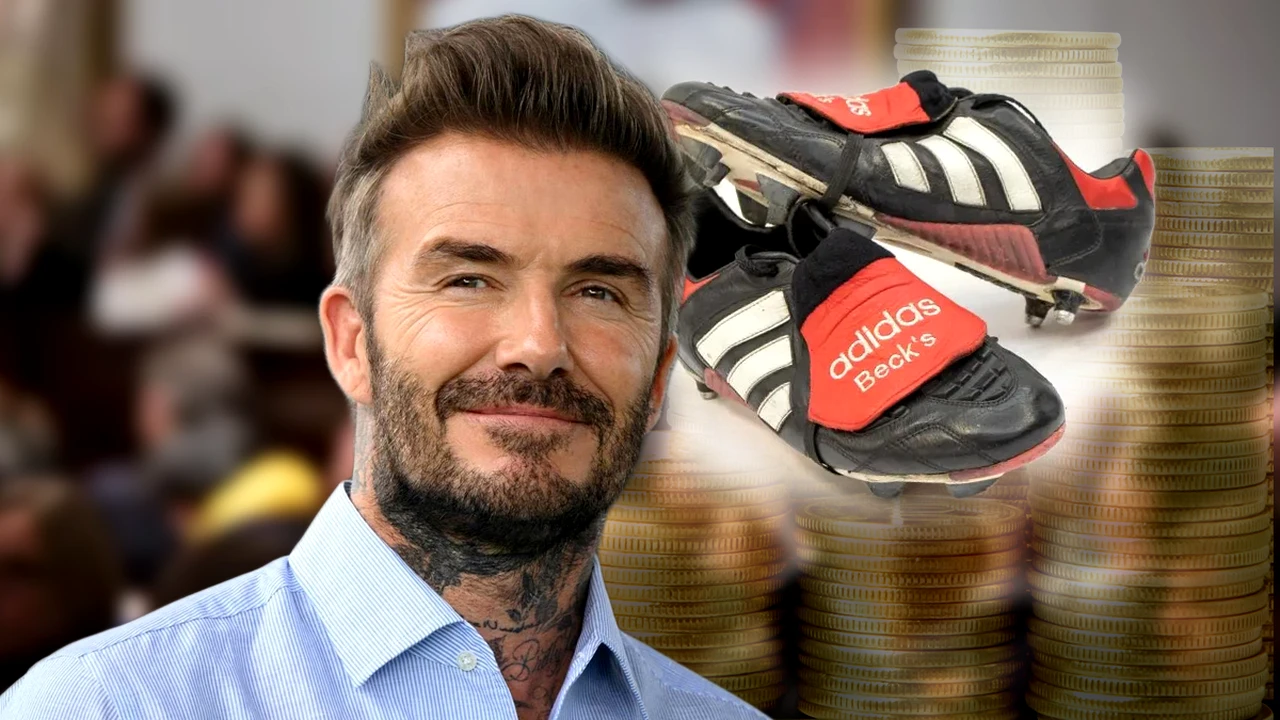 Ghetele cu defect ale lui David Beckham, purtate înainte de Mondialul din 1998, au fost scoase la licitație. Care este prețul de vânzare