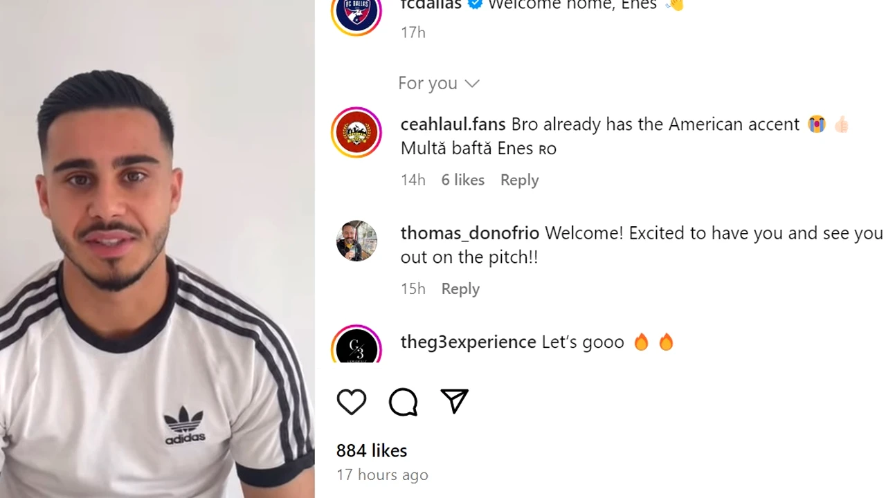 Enes Sali i-a lăsat mască pe toți! Cum vorbește engleză puștiul de 17 ani cumpărat de FC Dallas de la Farul