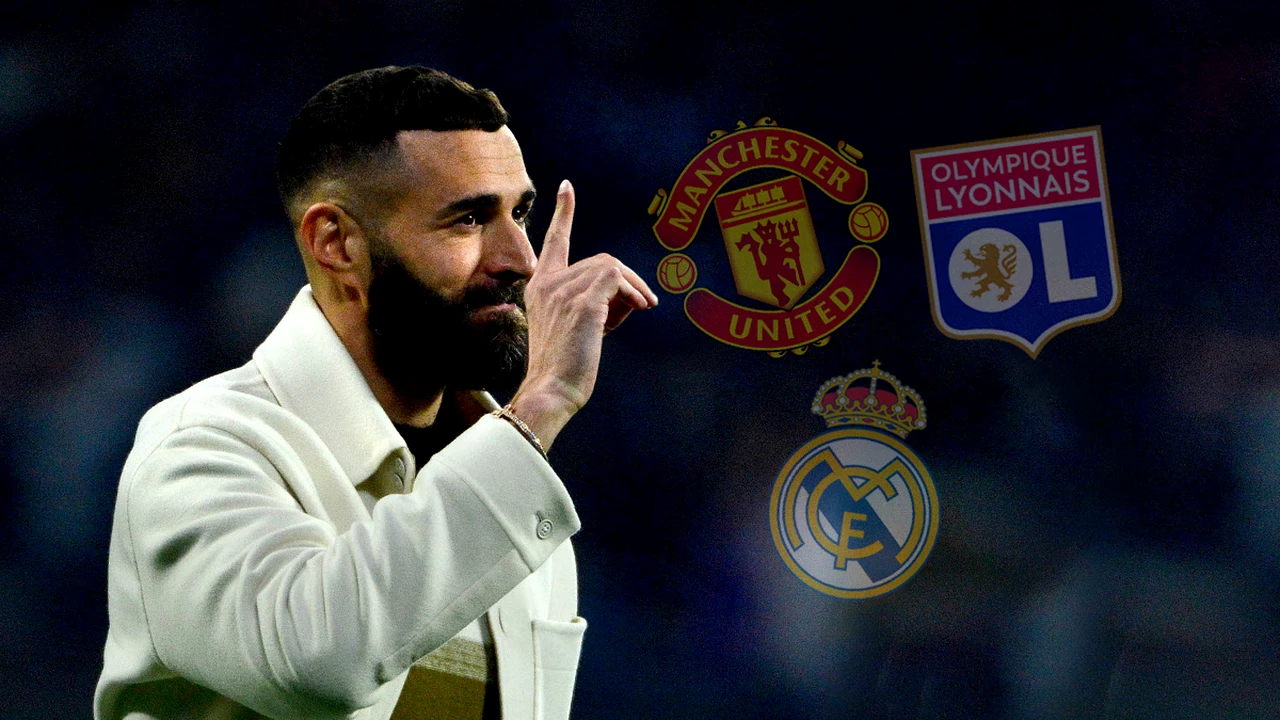 Real Madrid, Manchester United și Lyon au intrat în cursa pentru Karim Benzema. Atacantul francez nu s-a prezentat la Al Ittihad și spune că este blocat din cauza unui ciclon