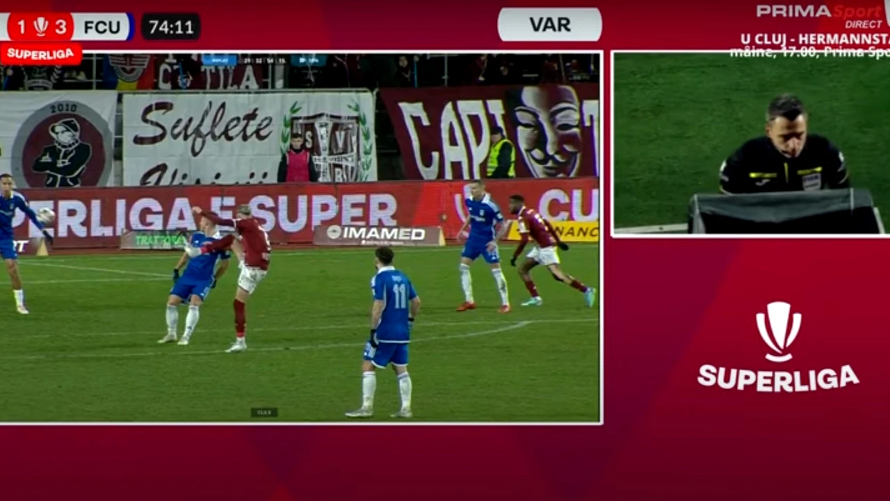 Și-a dat restart calculatorul! ? Comedia VAR continuă în Liga 1: „Sistemul VAR s-a prăbușit și a trebuit să fie repornit”. Ce s-a întâmplat, de fapt, la faza penalty-ului acordat Rapidului cu FCU Craiova