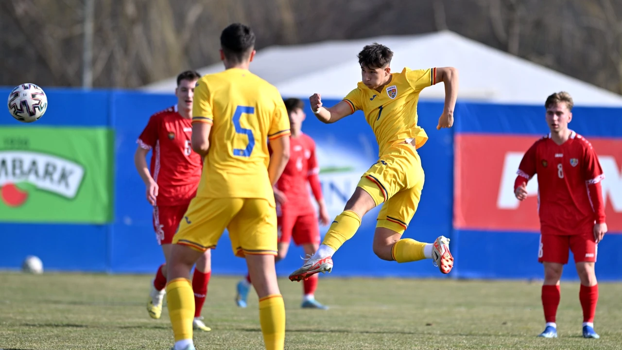 România a spulberat Moldova la U17. 3 jucători de la FCSB în primul „11″