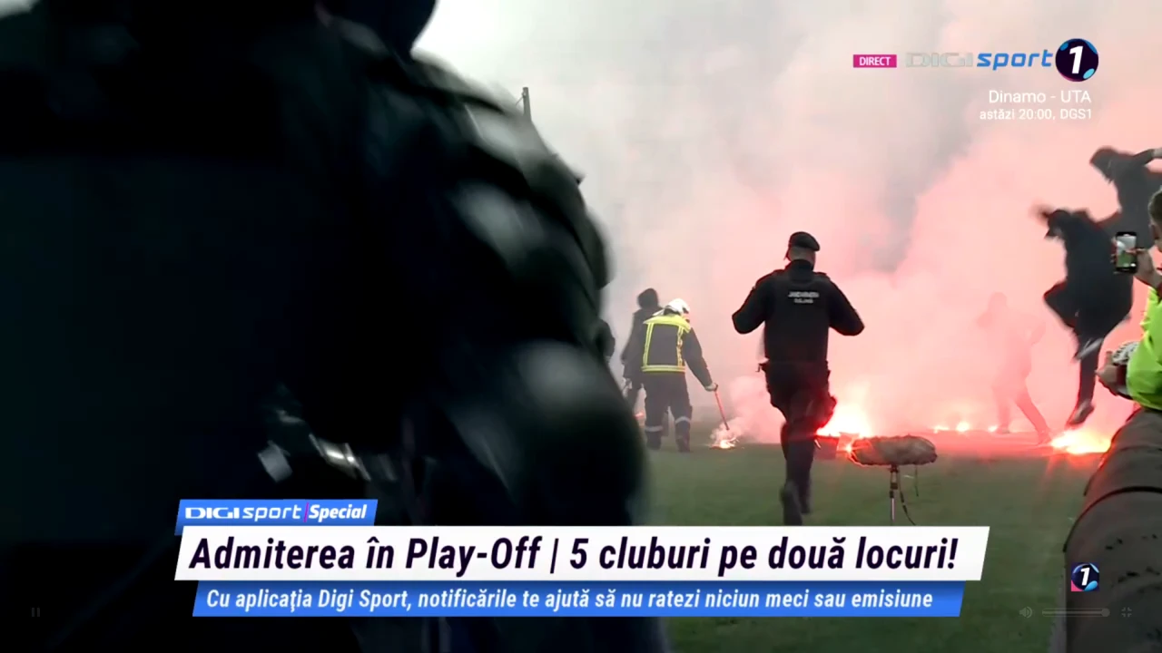 Bătaie pe gazon la Dinamo – UTA! Ultrașii de la Sud Dinamo, Peluza Sud de la Steaua și fanii Aradului, confruntare violentă pe teren