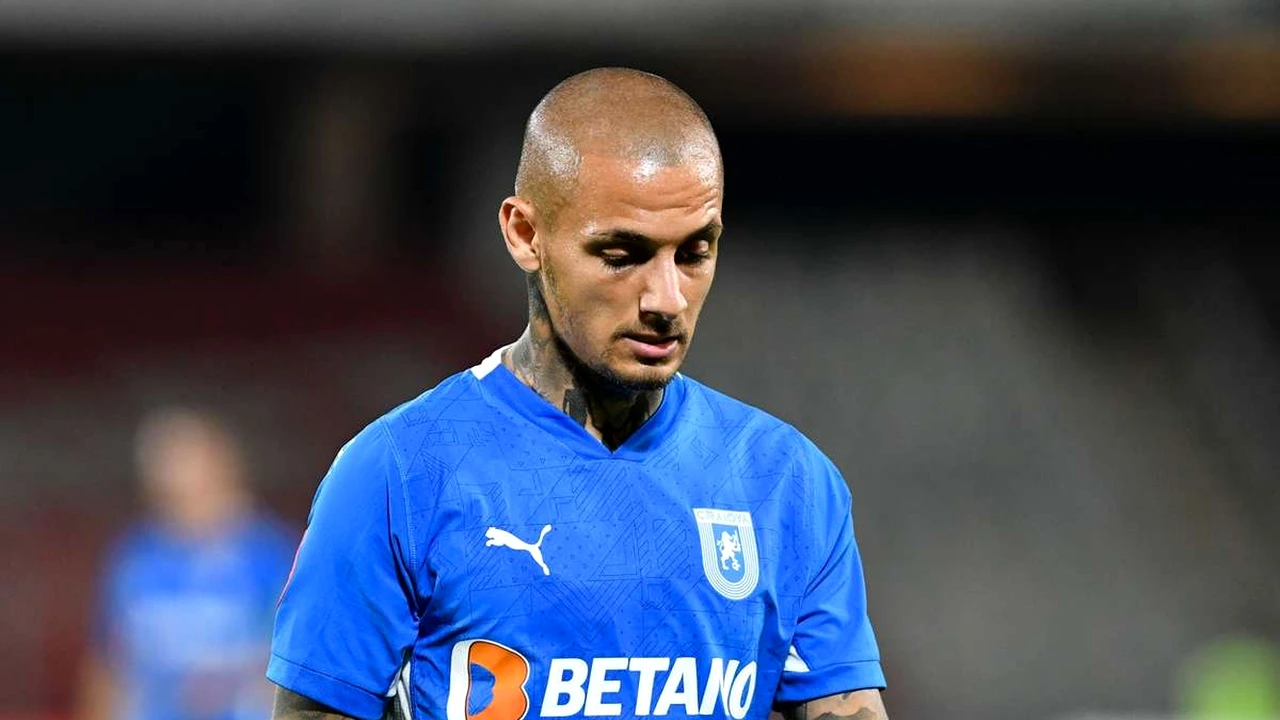 Coșmarul continuă pentru Alex Mitriță! I-a recidivat accidentarea și nu va juca în Universitatea Craiova – CFR Cluj