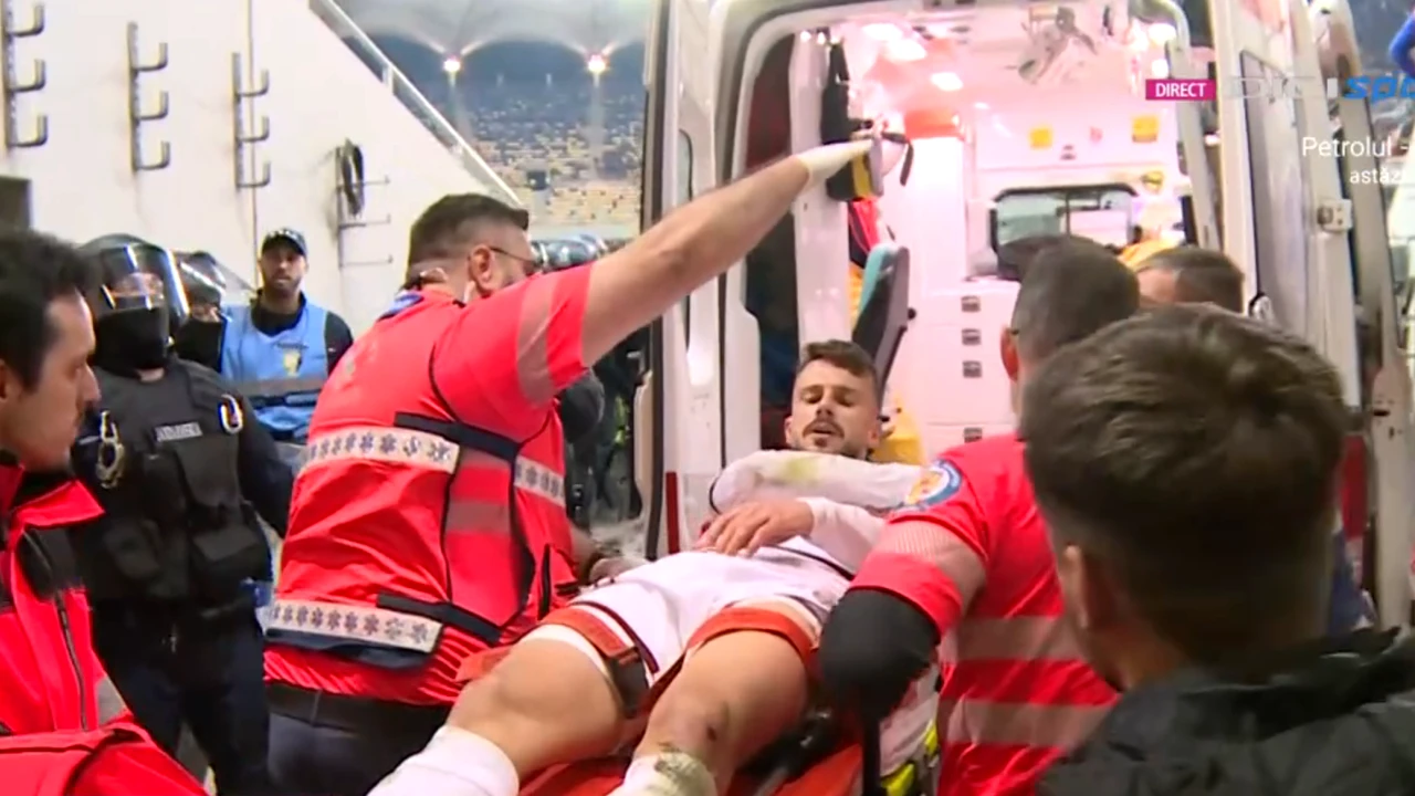 Au aruncat cu pahare și obiecte în rapidistul transportat la spital? Acuzații scandaloase făcute în direct la adresa fanilor FCSB. Cum se apără suporterii