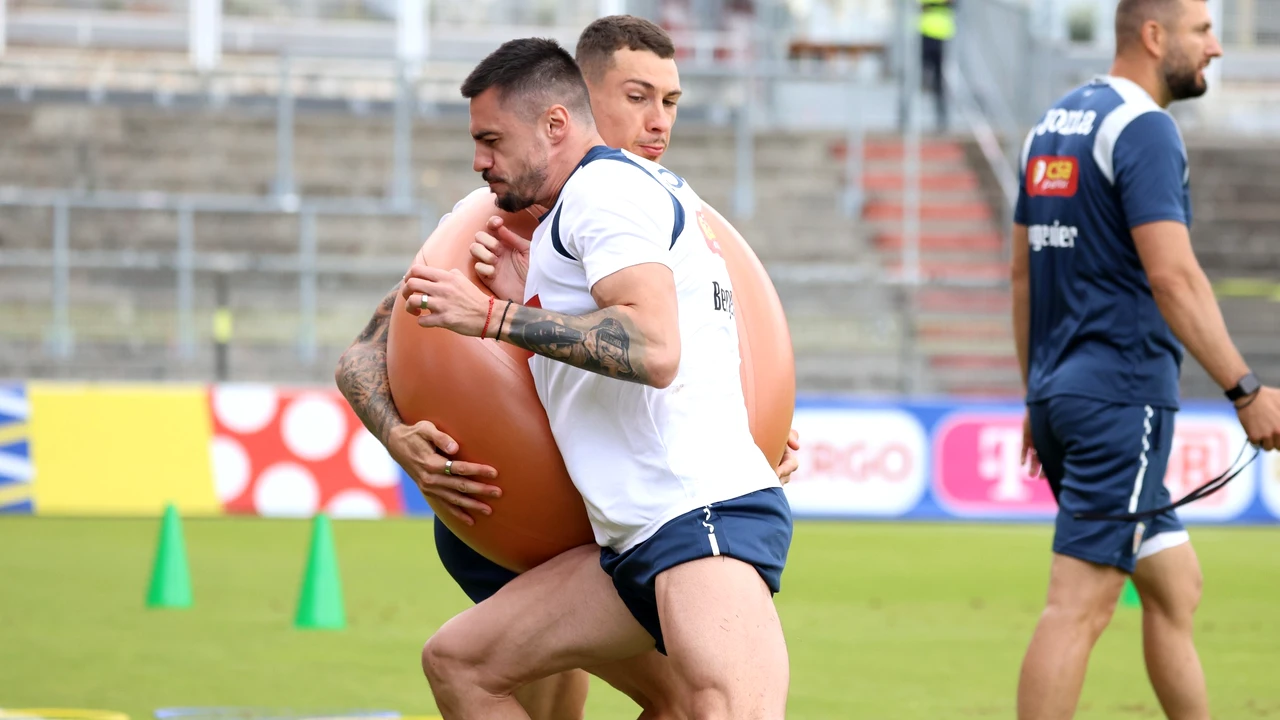 Forță maximă la antrenamentele României înaintea meciului cu Ucraina. Imagini de la ședința de astăzi, de la Wurzburg