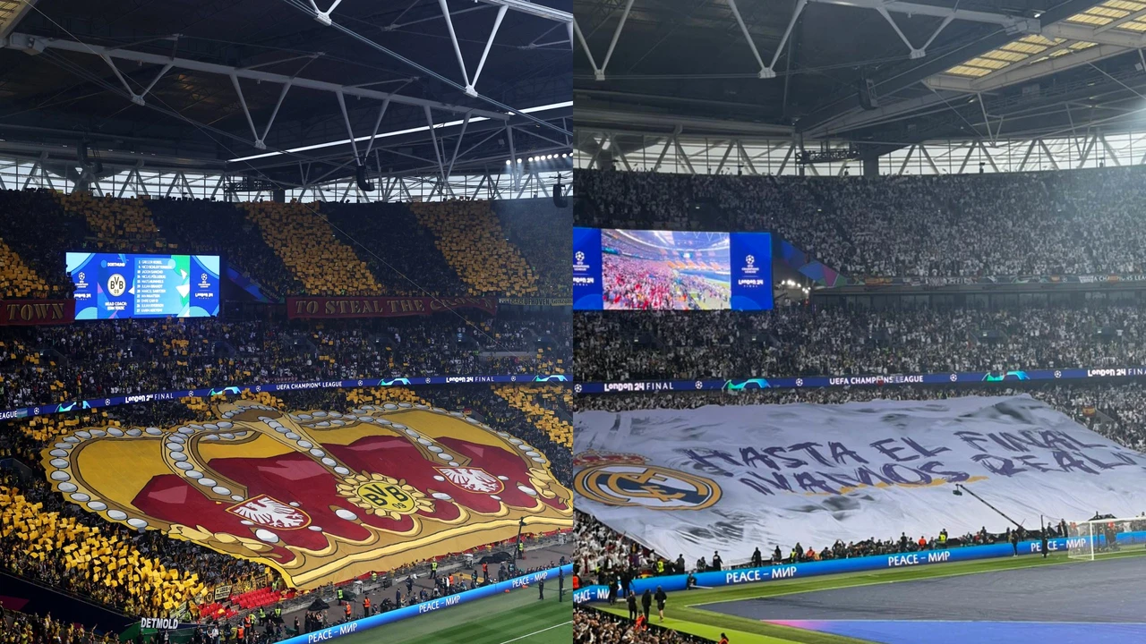 Suporterii sunt la înălțime! Scenografii uluitoare la finala Champions League. Foto