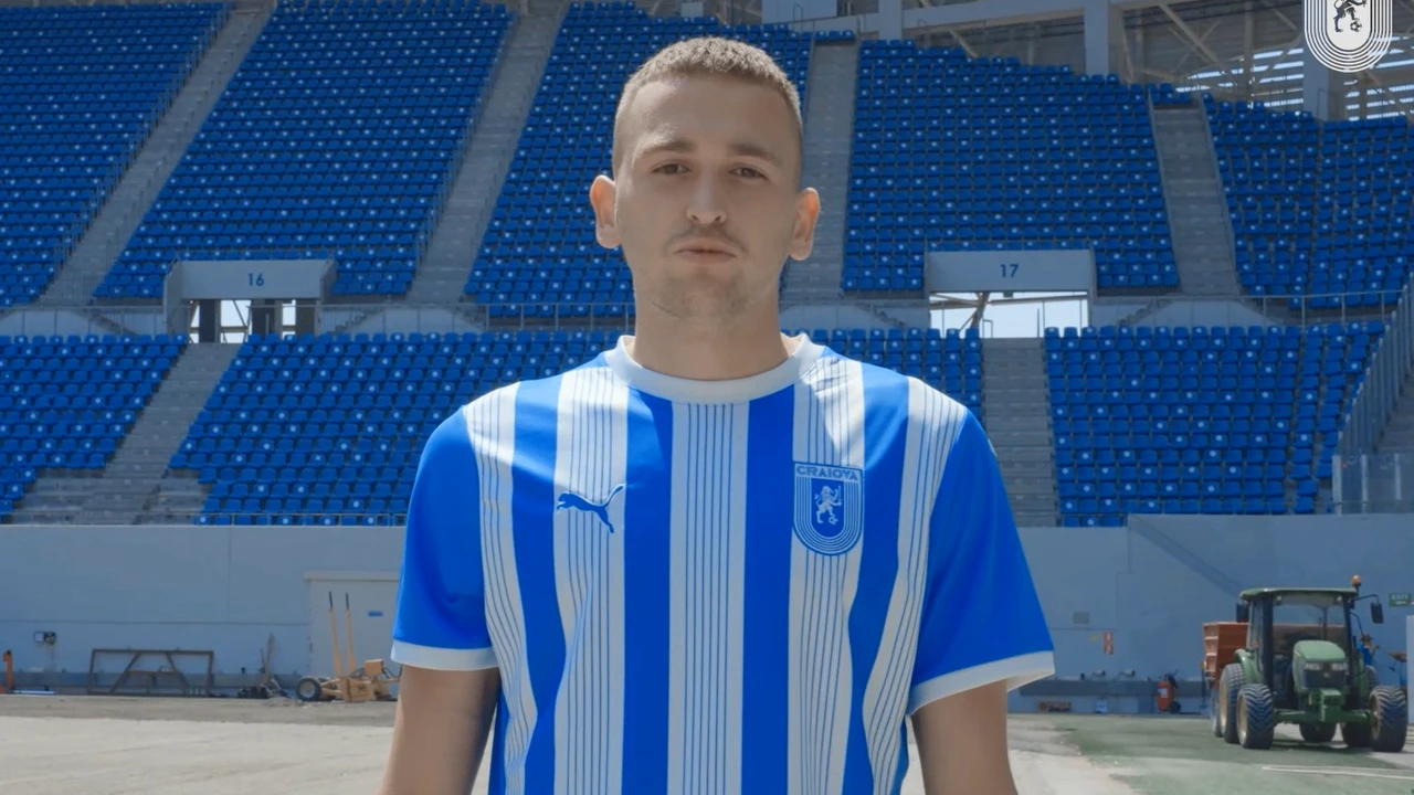 U Craiova și-a luat un fundaș cu o înălțime de 1,93 metri. Oltenii și-au prezentat noul transfer