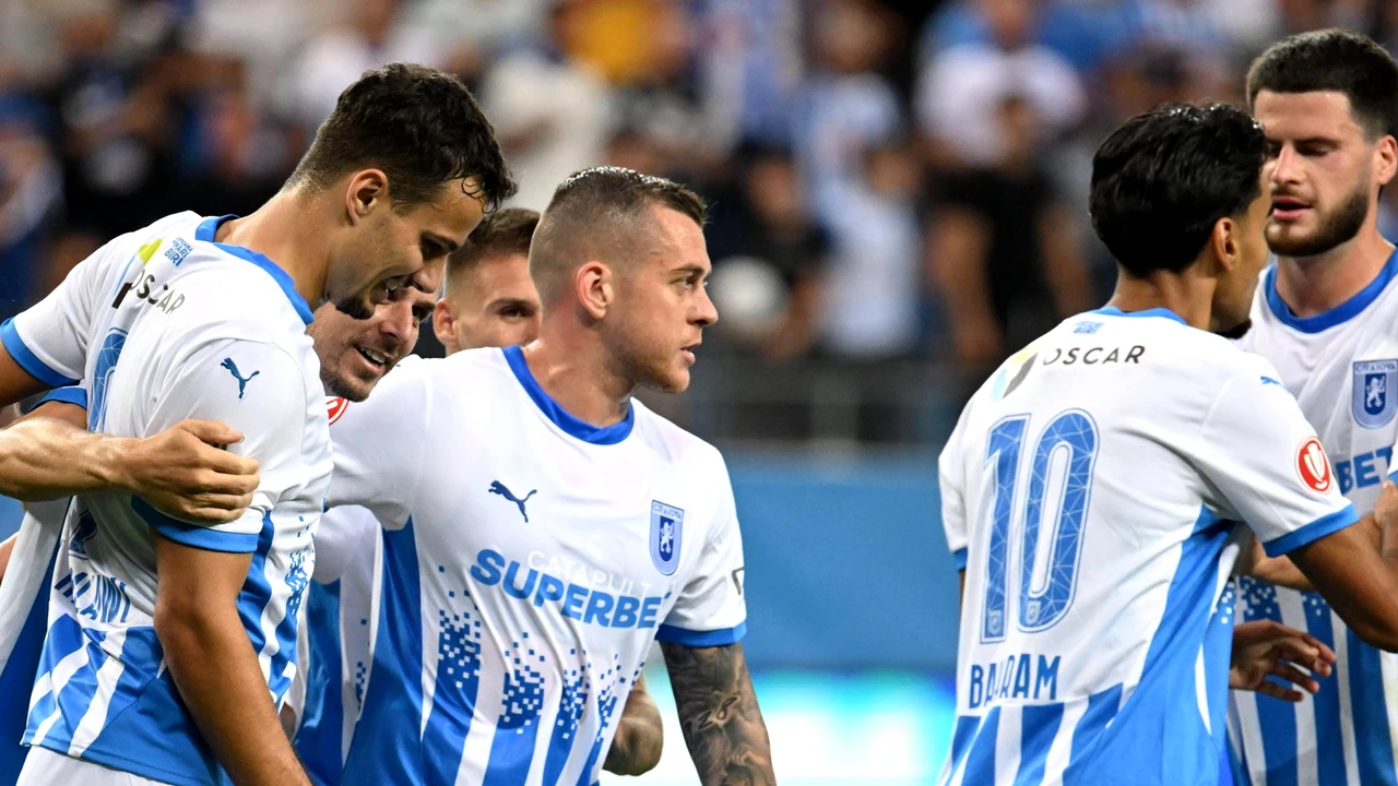 Universitatea Craiova, învinsă la limită de Sparta Praga! Oltenii păstrează șanse mari la calificarea în primăvara europeană