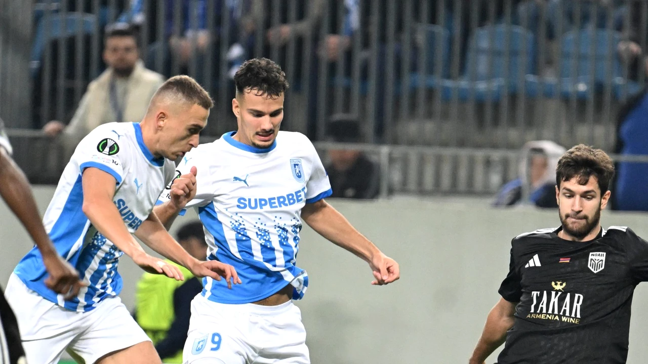 Craiova, doar egal cu Noah la primul meci pe teren propriu din Conference League. Oltenii obțin primul punct în competiție