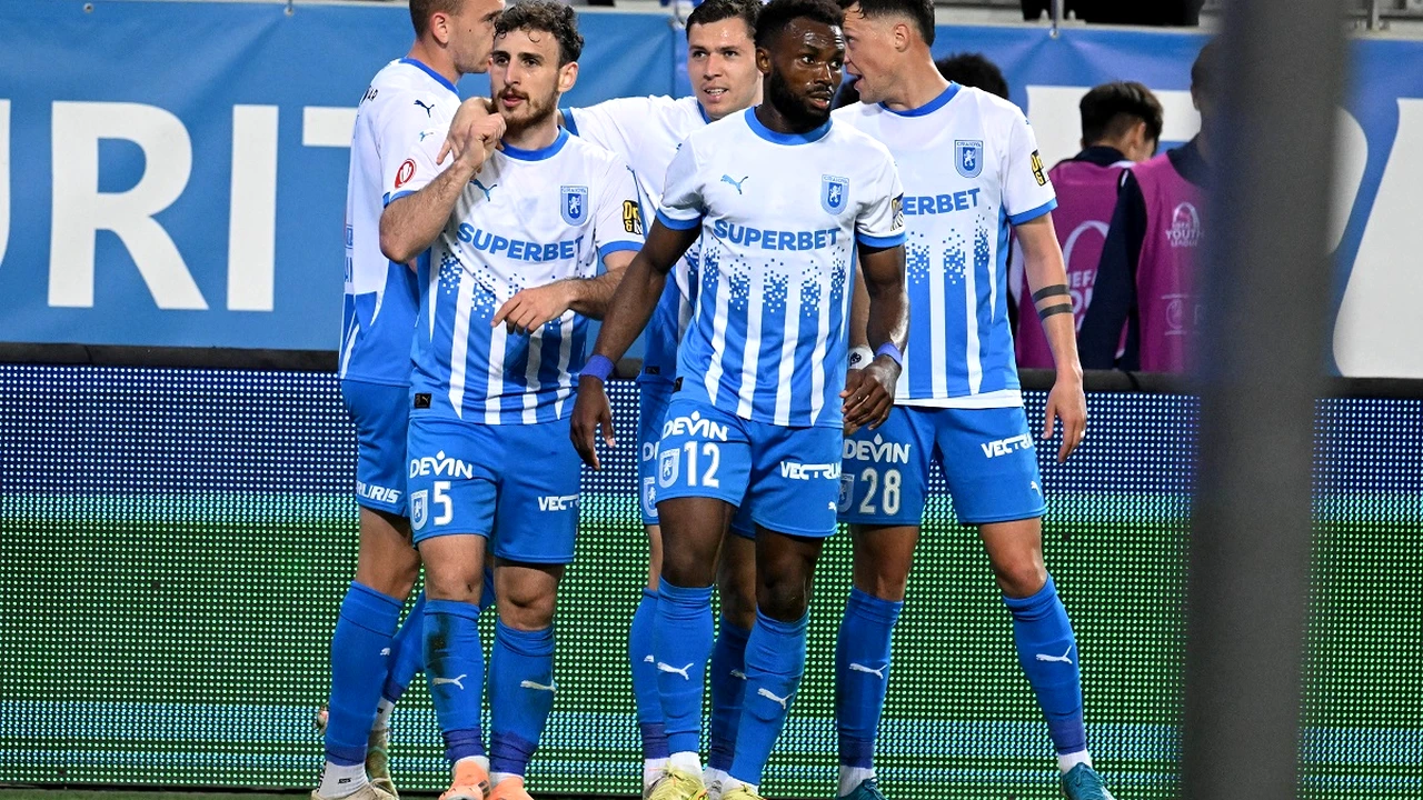 Universitatea Craiova, victorie cu CFR Cluj. Oltenii i-au răpus pe ardeleni cu două goluri magnifice