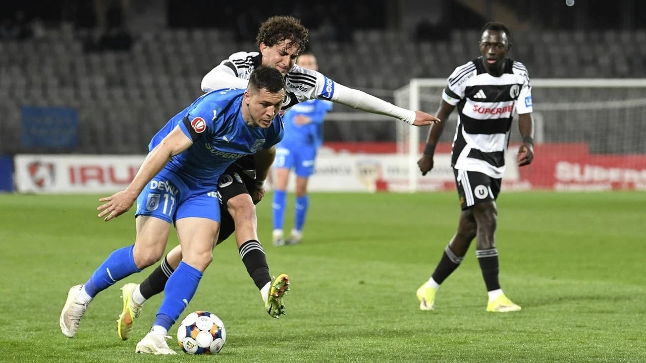 Scor halucinant în U Cluj – U Craiova. Oltenii au jucat în inferioritate numerică din minutul 20