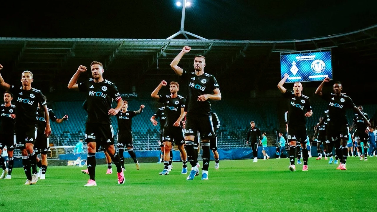 Universitatea Cluj a remizat cu Dinamo Kiev, scor 0-0. Meciul, întrerupt spre final din cauza unei probleme la nocturnă