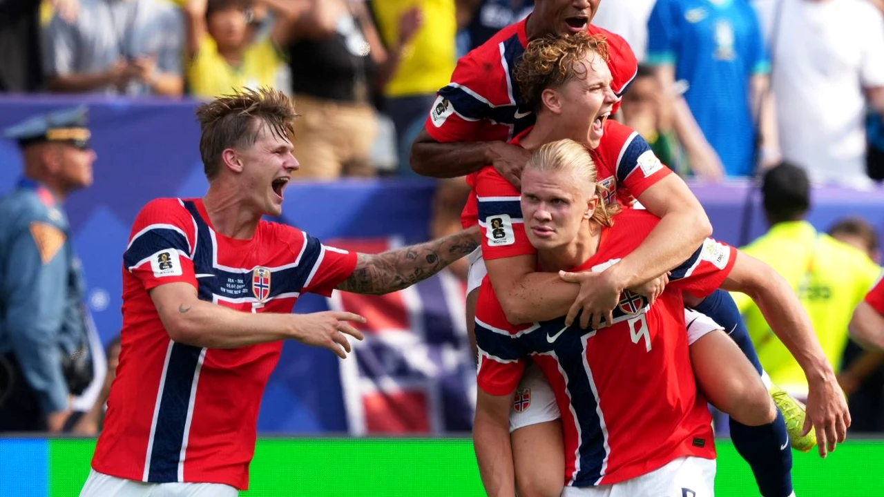 Haaland califică Norvegia în sferturile Mondialului. Starul lui City a marcat ambele goluri ale vikingilor în meciul cu Brazilia