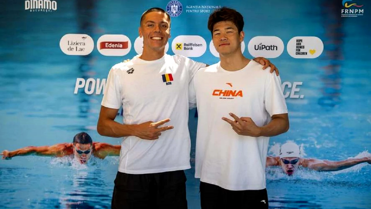 David Popovici l-a dus pe Pan Zhanle la Castelul Peleș. Reacția campionului român