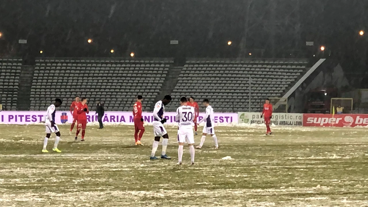 FC Argeș – FCSB 0-0. Pas greșit făcut de lider, de care poate profita CFR. Condiții grele de joc la Pitești