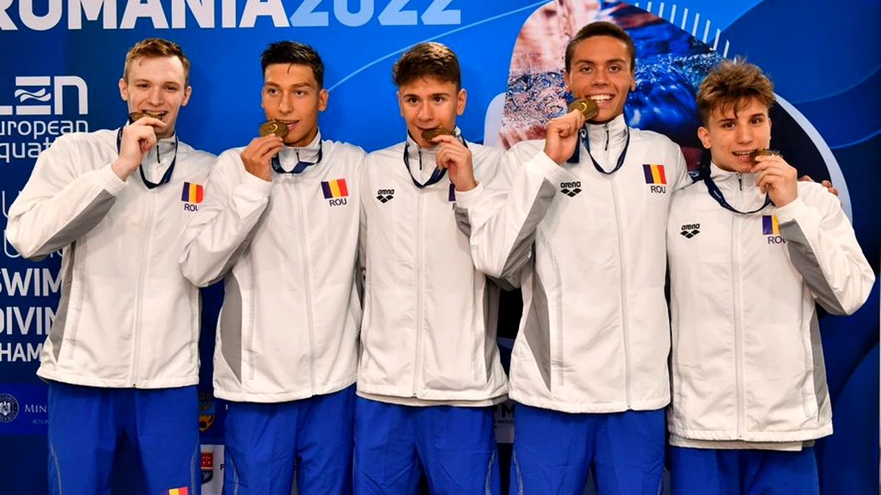 Unde a ajuns România datorită lui David Popovici. Cele patru medalii de aur au dus delegația „tricoloră” pe podiumul clasamentului pe națiuni la Europenele de juniori