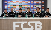 Elias Charalambous a venit la conferinţa de presă cu întreg staff-ul FCSB. Motivul din spatele deciziei
