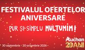 Auchan România sărbătorește 20 de ani cu reduceri pentru clienți de până la 50% la mii de produse