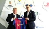 Laporta s-a dus la FRF să-l cunoască pe Burleanu! Primele imagini de la întâlnirea șefului Federației cu președintele de la FC Barcelona