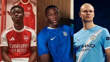 Arsenal, Chelsea și Manchester City și-au dezvăluit echipamentele pentru noul sezon. Cum arată noile tricouri ale starurilor din Premier League